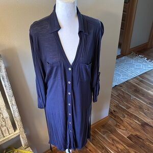 Liz Claiborne Navy Swim Coverup - Large